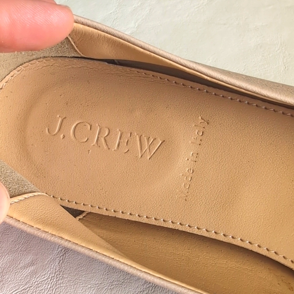 J. Crew Beige Italian Leather Ballet Flats - Picture 5 of 9